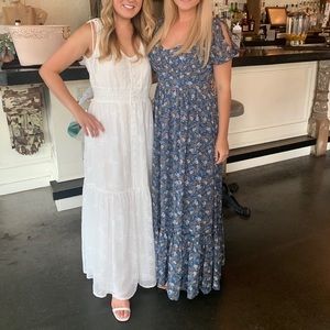 Lulus Puff sleeve floral maxi dress